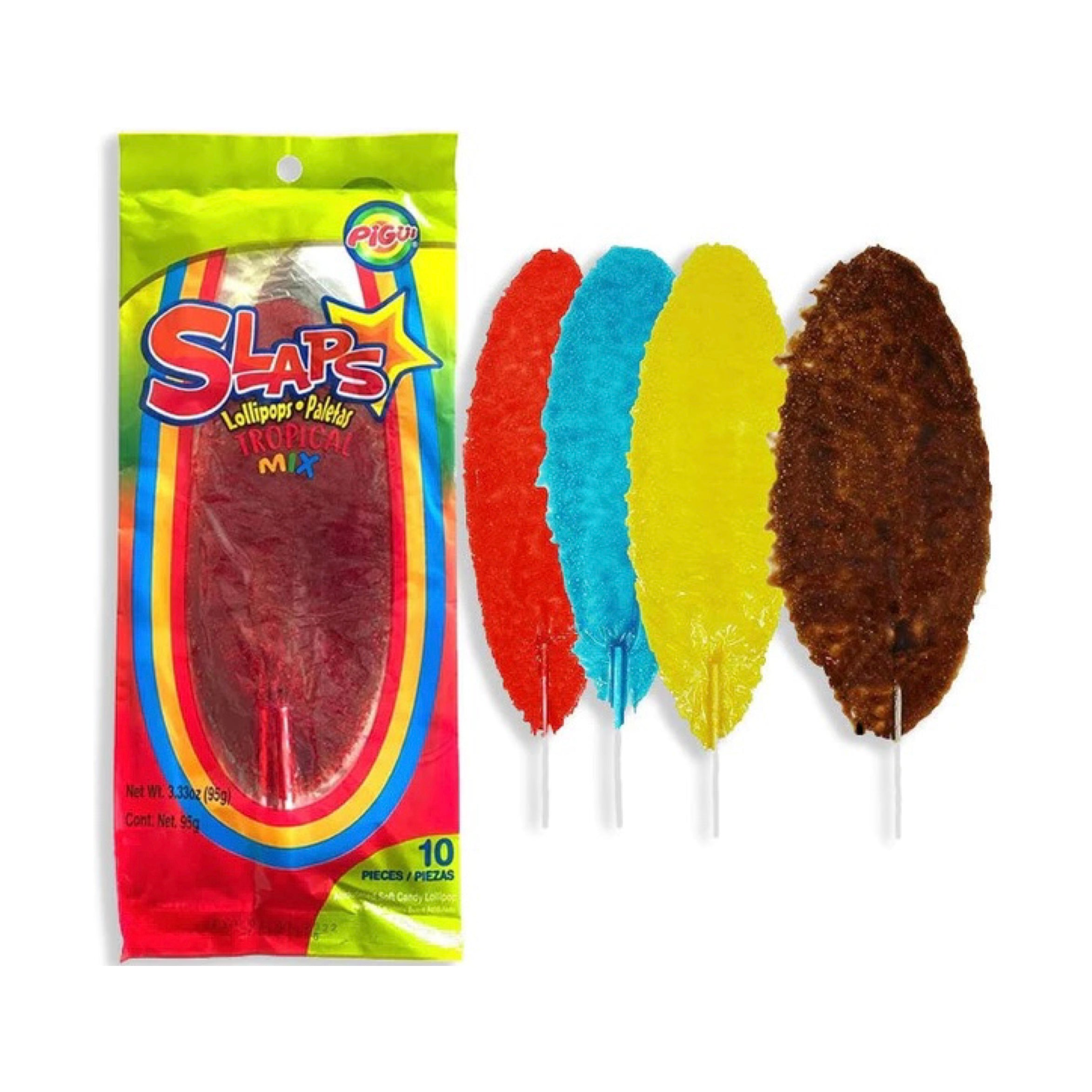 Slaps Lollipops Tropical Mix (10 Pack)